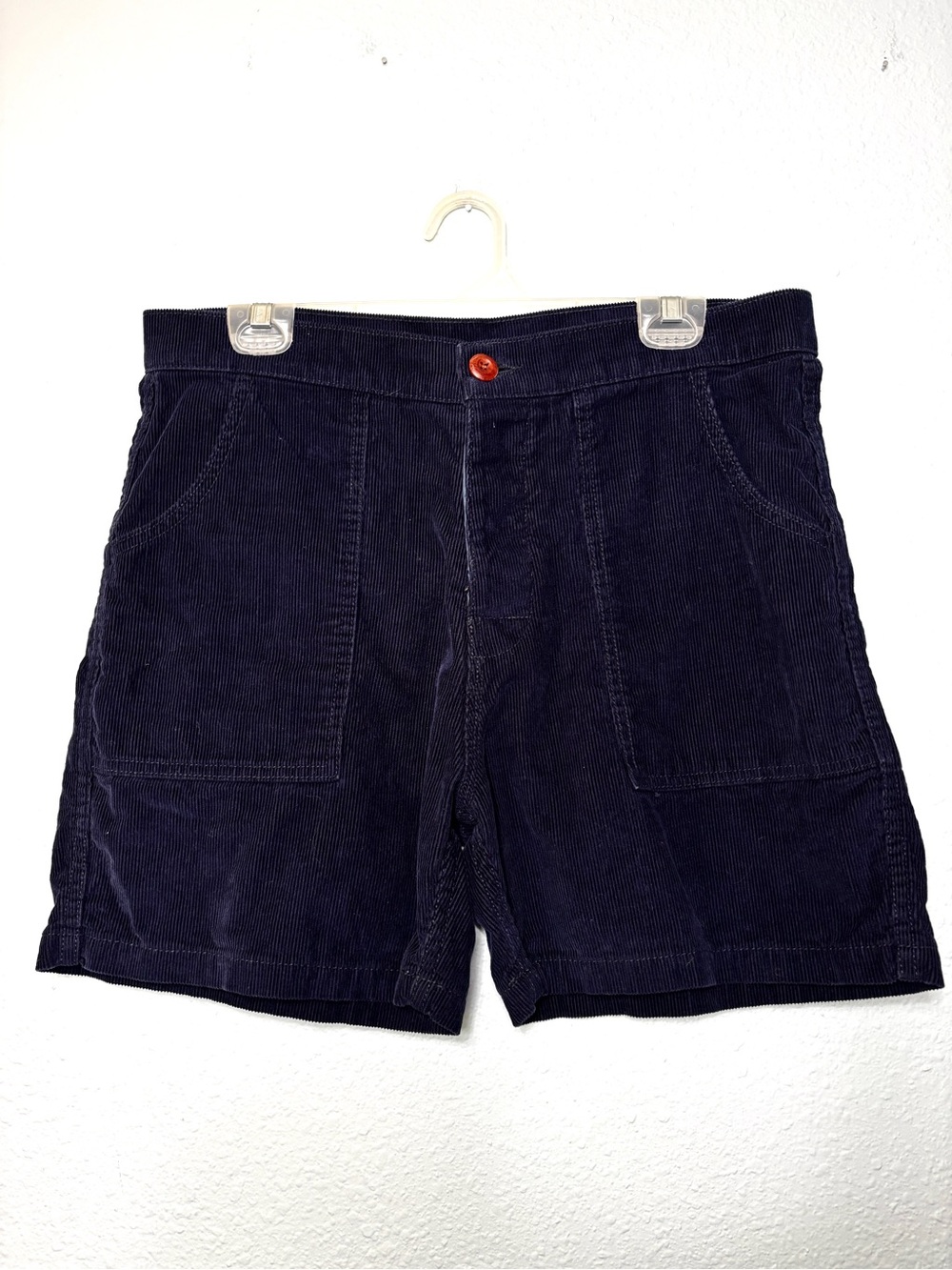 Birdwell Beach Britches Classic Unisex Corduroy Shorts Navy 32